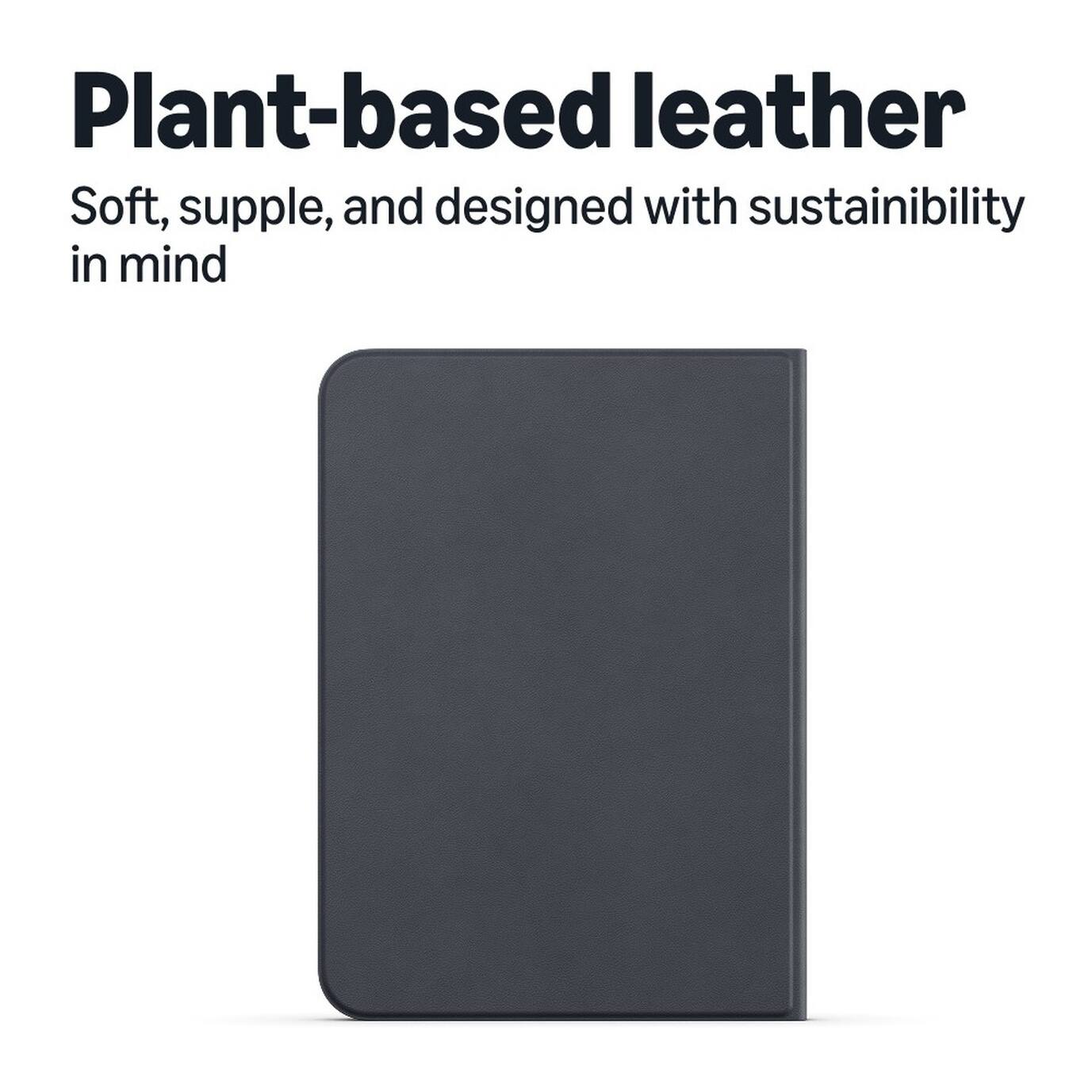 Plant-based leather  
Soft, supple, and designed with sustainability in mind