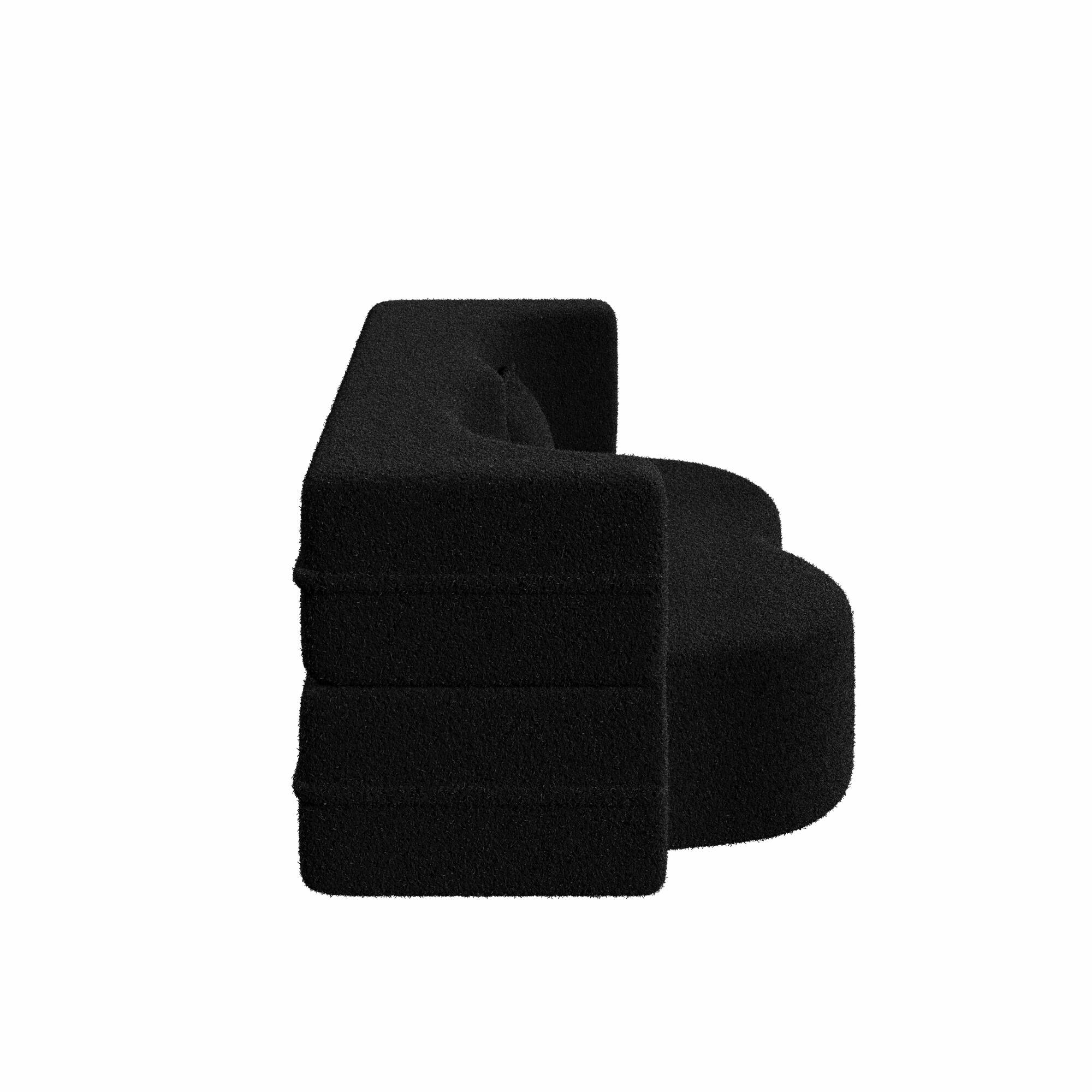 Alt View 8. GOODSILO - Convertible Floor Sofa Bed with 2 Pillows, Full Size Folding Mattress for Living Room and Guest Spaces - Black.