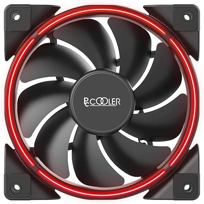 PCCOOLER - Corona Fan 4.8 Inch Desktop Computer Fan - Red