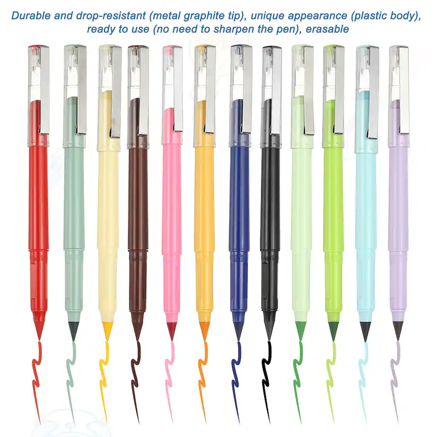 Drawring Color Number Unique Bargains Eternal Pencil, 4pcs Mech Sharpened Metal Pencils Set ...