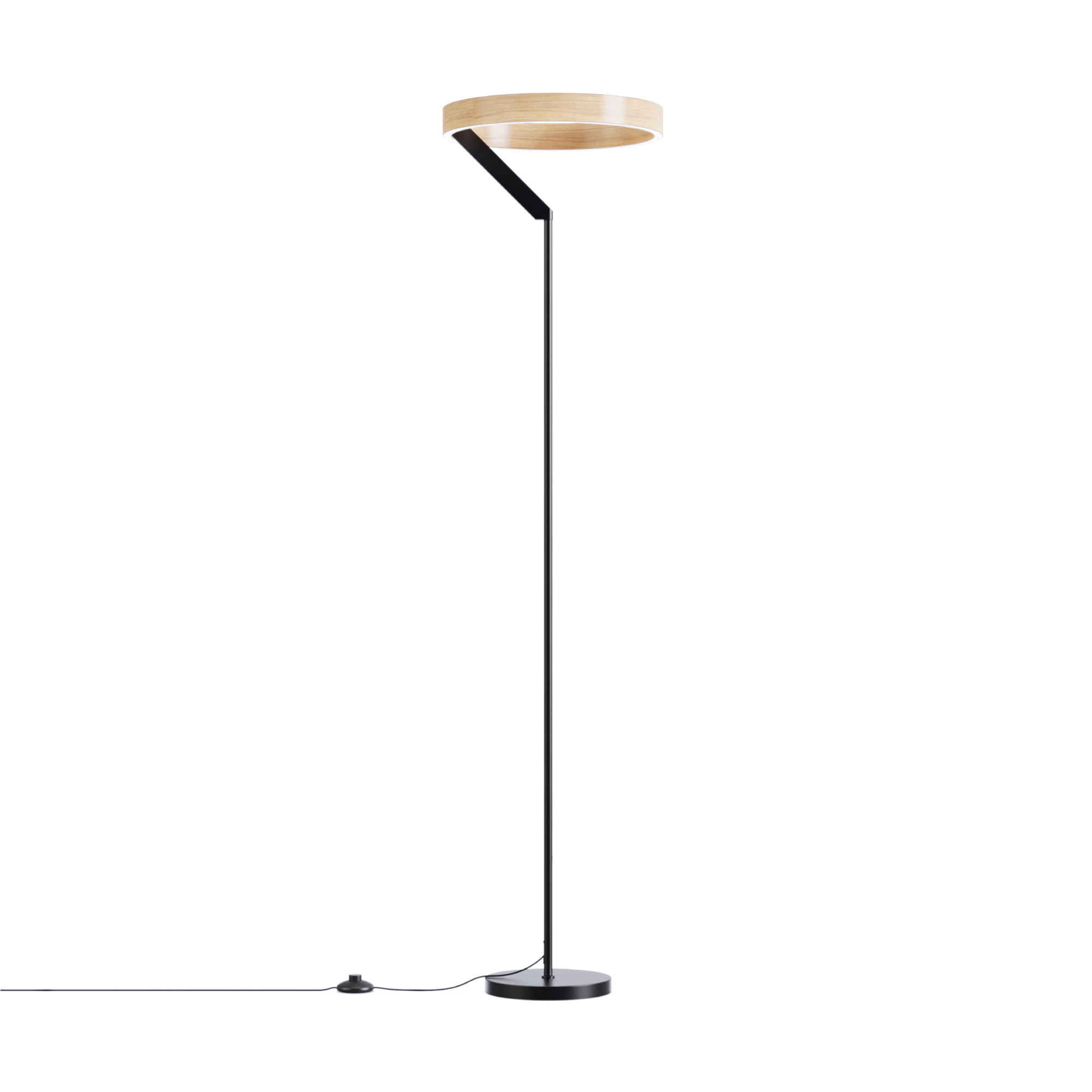 Infibrite - Modern 24W LED Floor Lamp 63 Inch, 2700K Warm Light, Angled Base, Integrated LED, Stepless Dimming - White price history on PriceWatchPro