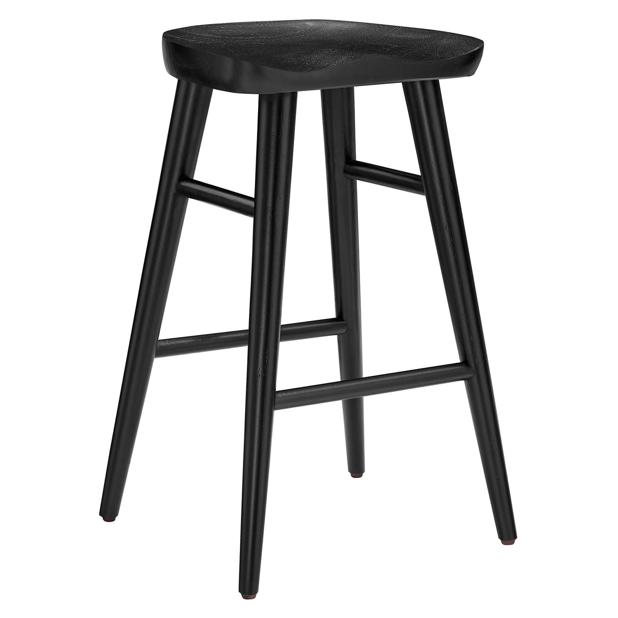 Back. Modway - Saville Backless Wood Counter Stools Set of 2 by Modway - 0.