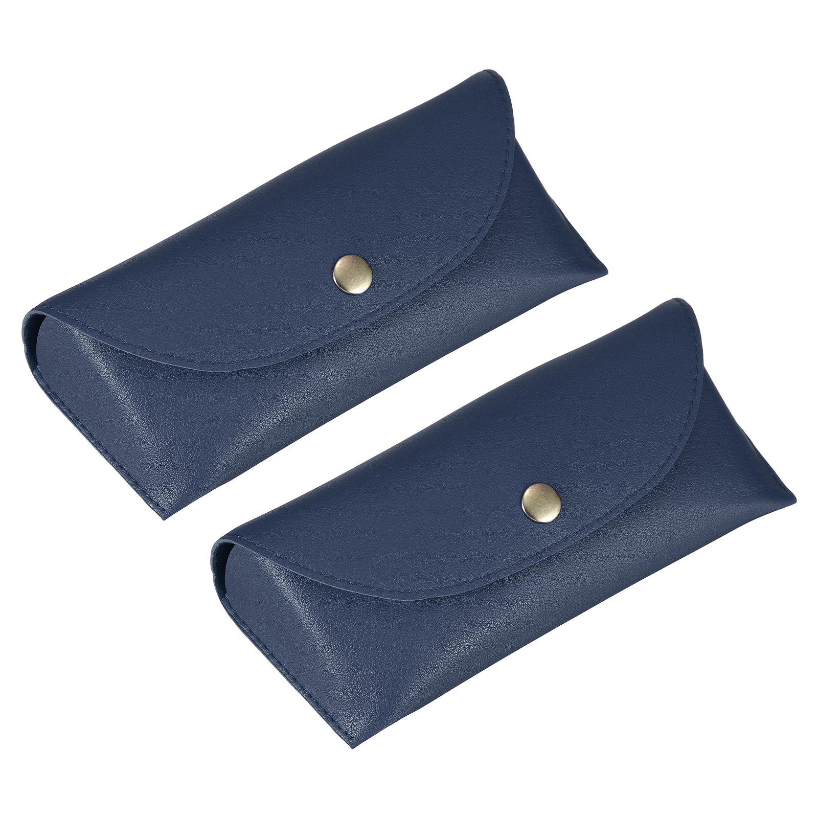 "Unique Bargains - 2pcs Leather Eyeglass Case 6.9x1.5x2.8"" with Cleaning Cloth for Sunglasses - Blue" price history on PriceWatchPro