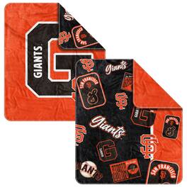 Logo Brands - San Francisco Giants 50" x 60" Dream Weave Throw Blanket - Black