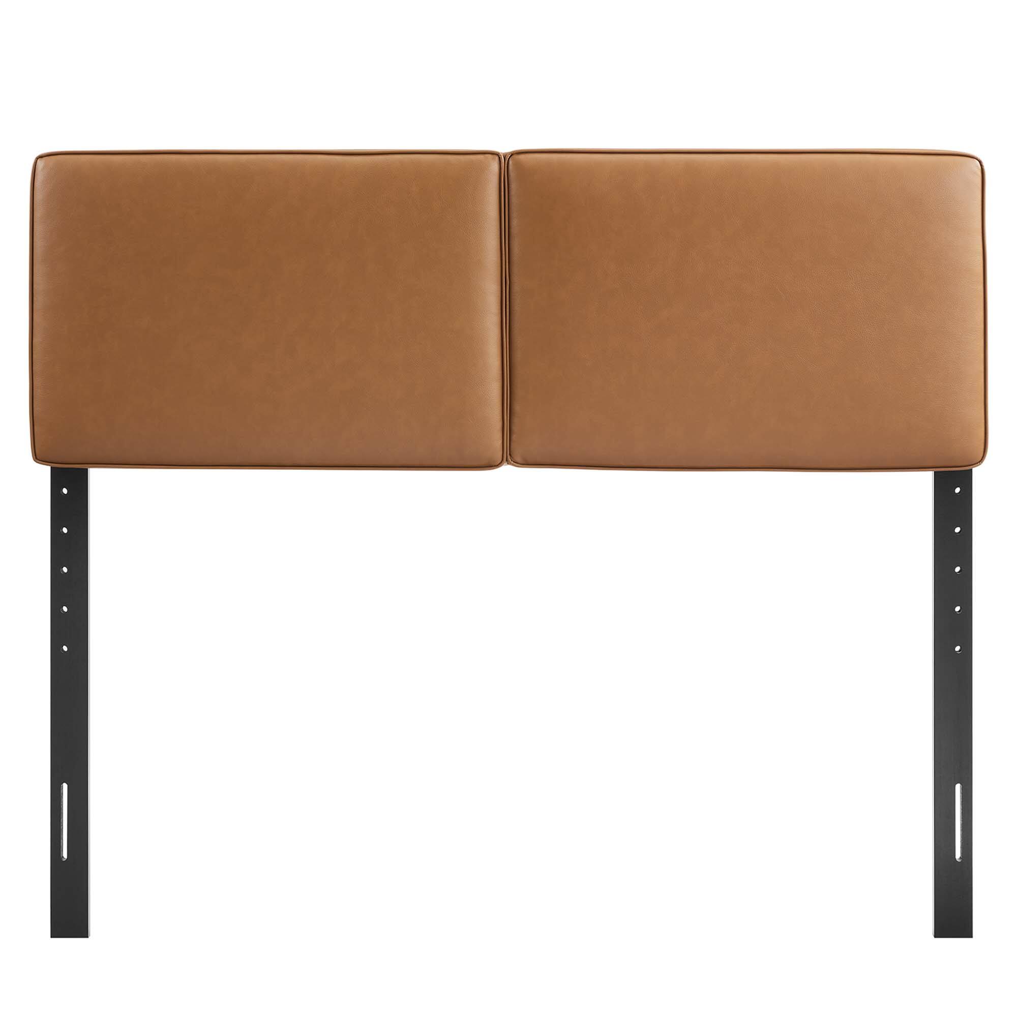 Back. Modway - Lindee Vegan Leather Full Headboard by Modway - Brown.