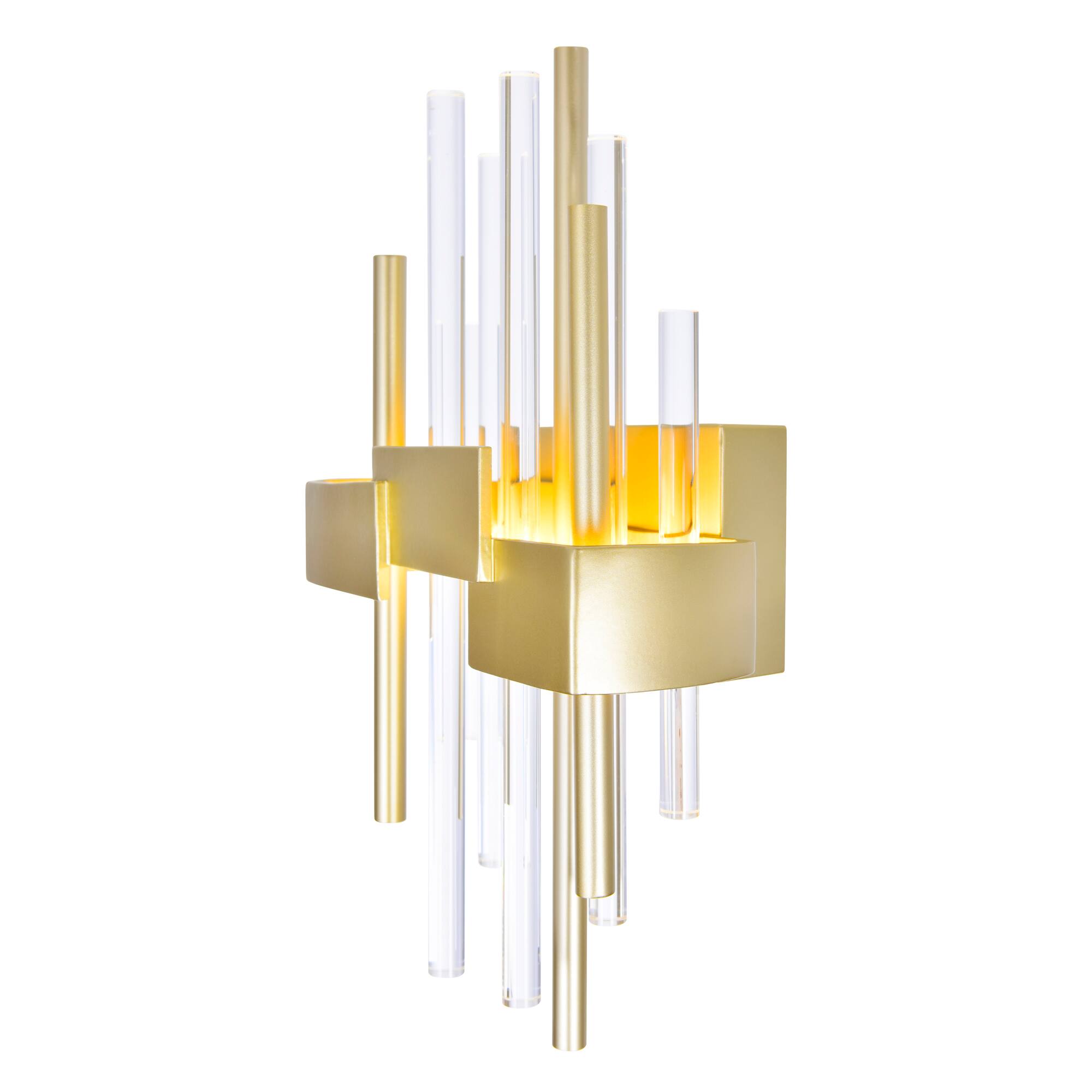 Alt View 1. CWI Lighting - Millipede 7 in LED Satin Gold Wall Sconce - Satin Gold.