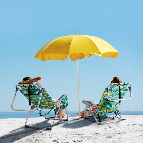 Alt View 9. Winado - Folding Beach Camping Chair with 5-Position, Cooler Bag, Cup Holders, Towel Bar, Lightweight for Outdoor Beach Camping - Lemon.