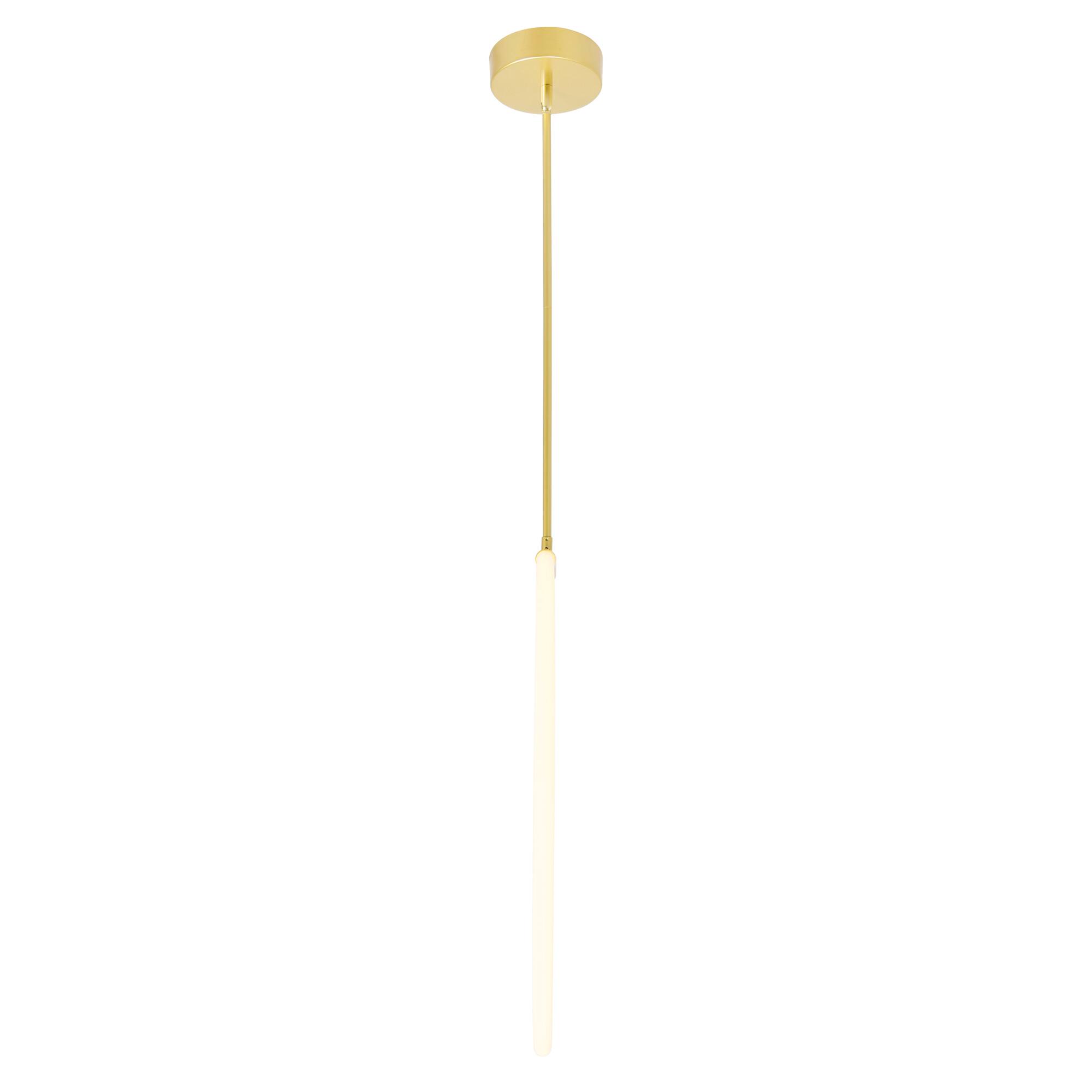 Left. CWI Lighting - Hoops 1 Light LED Chandelier With Satin Gold Finish - Satin Gold.