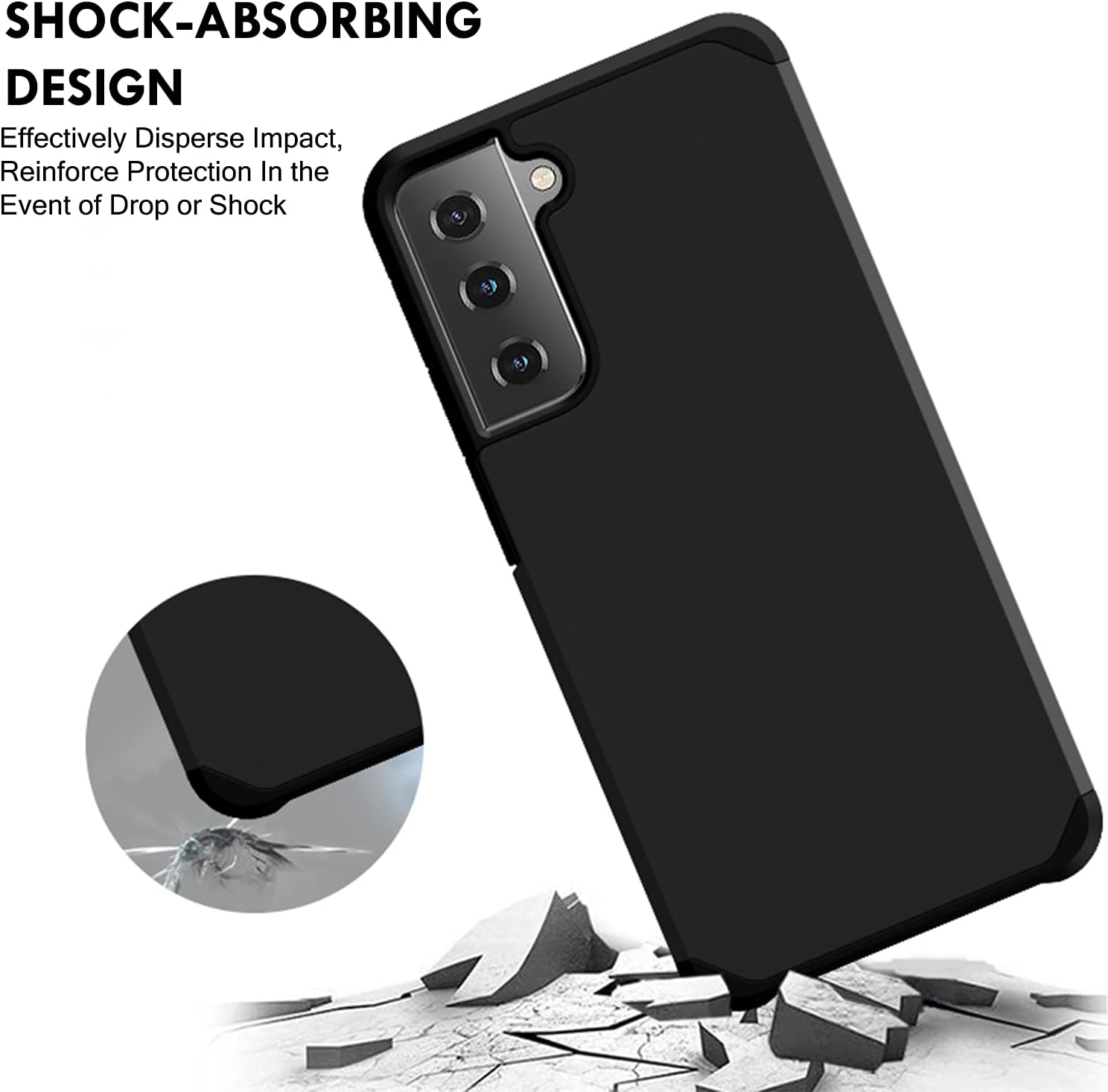 SHOCK-ABSORBING DESIGN  
Effectively Disperse Impact, Reinforce Protection In the Event of Drop or Shock
