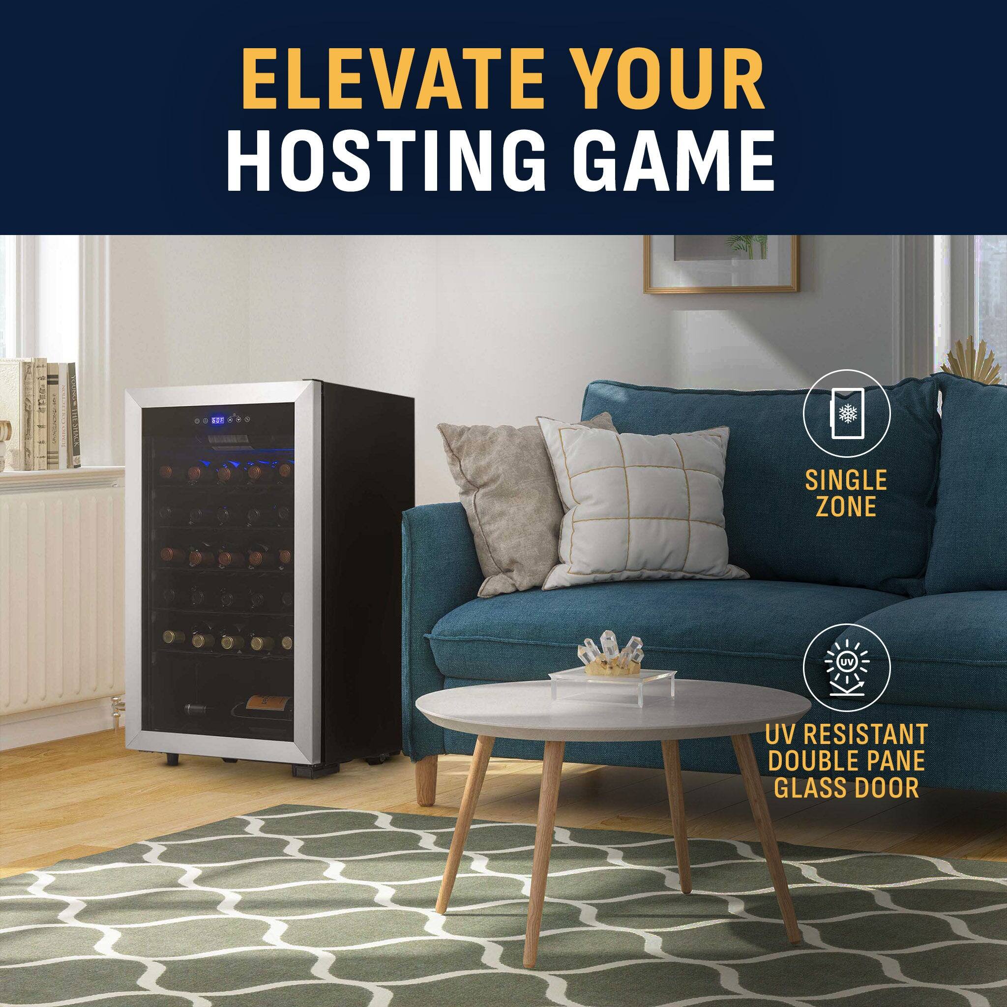 ELEVATE YOUR HOSTING GAME

SINGLE ZONE

UV RESISTANT DOUBLE PANE GLASS DOOR