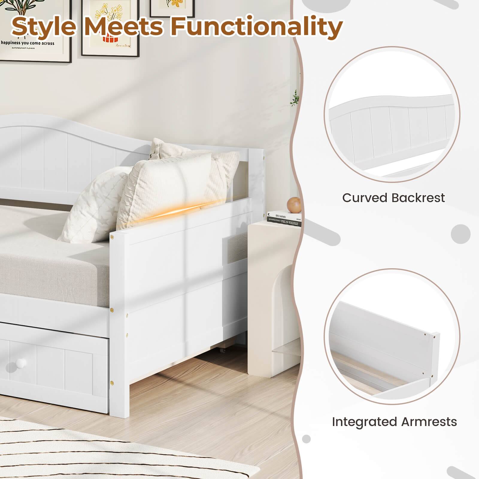 Style Meets Functionality: Curved Backrest, Integrated Armrests