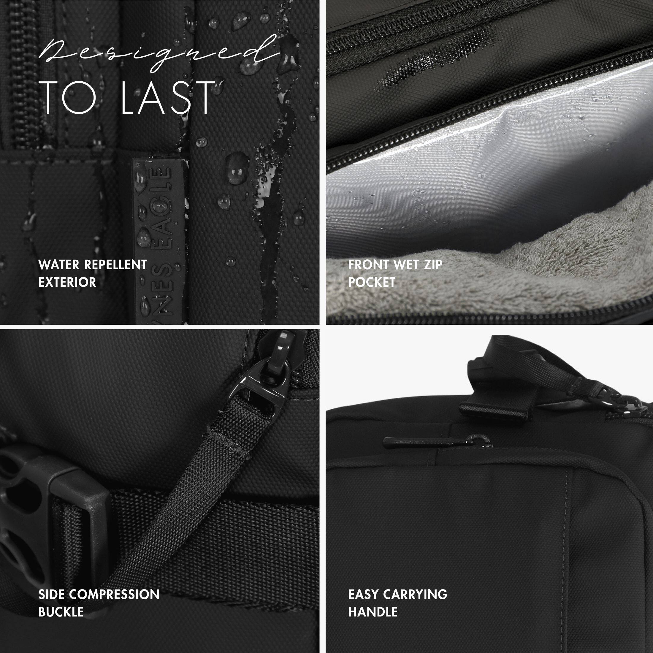 Designed to Last

Water Repellent Exterior

Front Wet Zip Pocket

Side Compression Buckle

Easy Carrying Handle