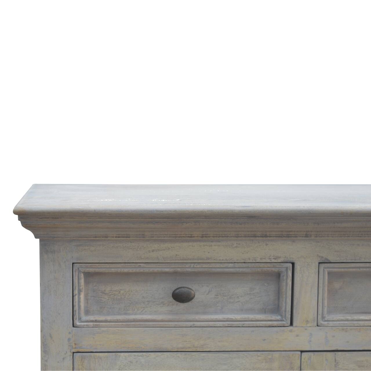Alt View 2. Artisan Furniture - Artisan Furniture Solid Wood Stone Acid Wash Glazed Sideboard, 4 Drawers, 4 Doors, Grey - Acid Wash.