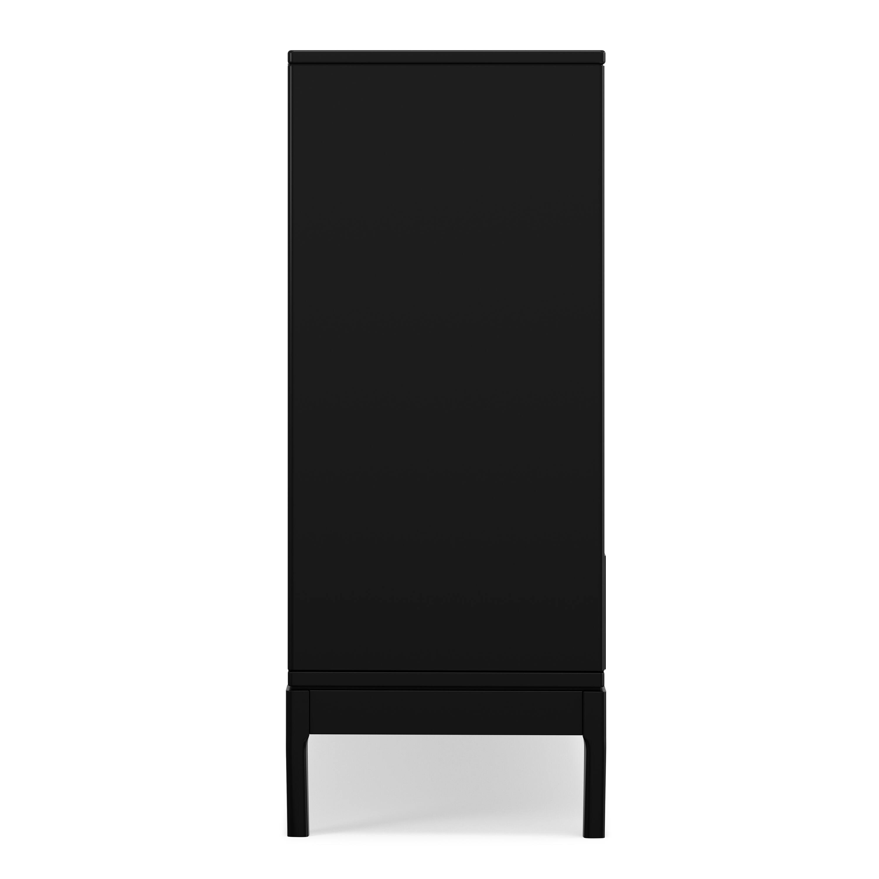 Alt View 2. Simpli Home - Harper 48 inch Wide Solid Hardwood Mid-Century Modern Medium Storage Cabinet in Black - Black.