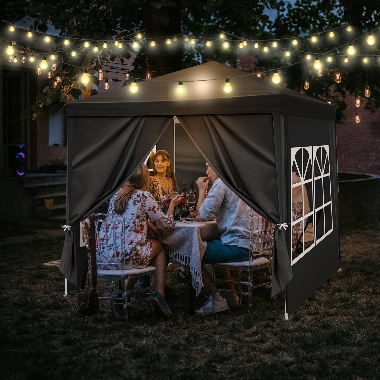 Back. Winado - Outdoor Party Tent, Patio Canopy Tent Gazebo with Removable Sidewalls Instant Event Tent for Cater Events Wedding.