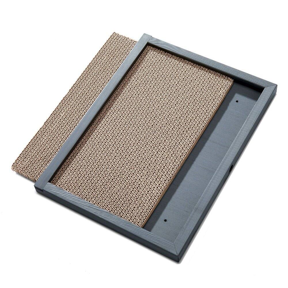 Alt View 10. Resenkos - Resenkos Cat Scratching Post With Fun Patterns, 7 Reusable Mats, Pet Activity Center, Gray - Gray.