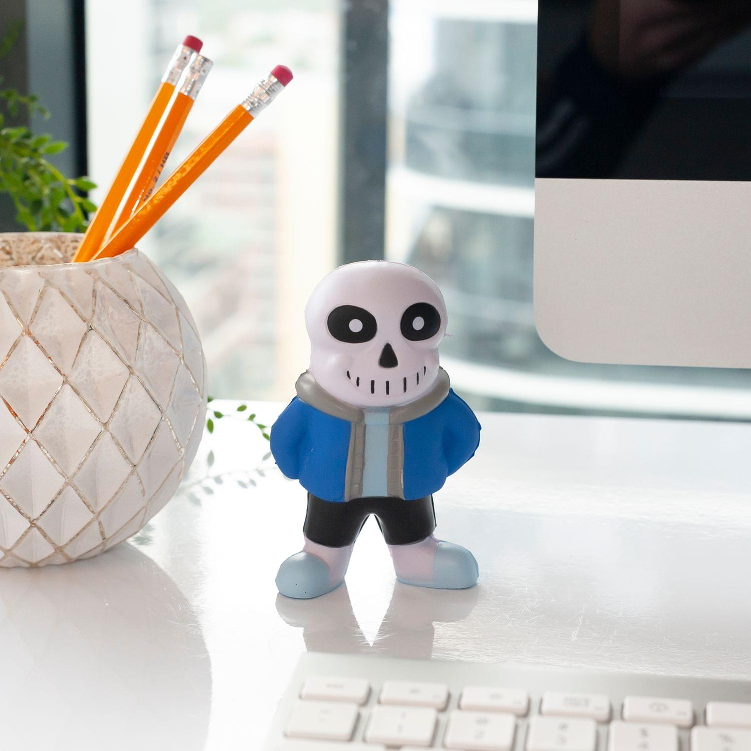 Alt View 4. Toynk - Undertale Video Game | Sans Character | 4 Inch Foam Figure - Blue.