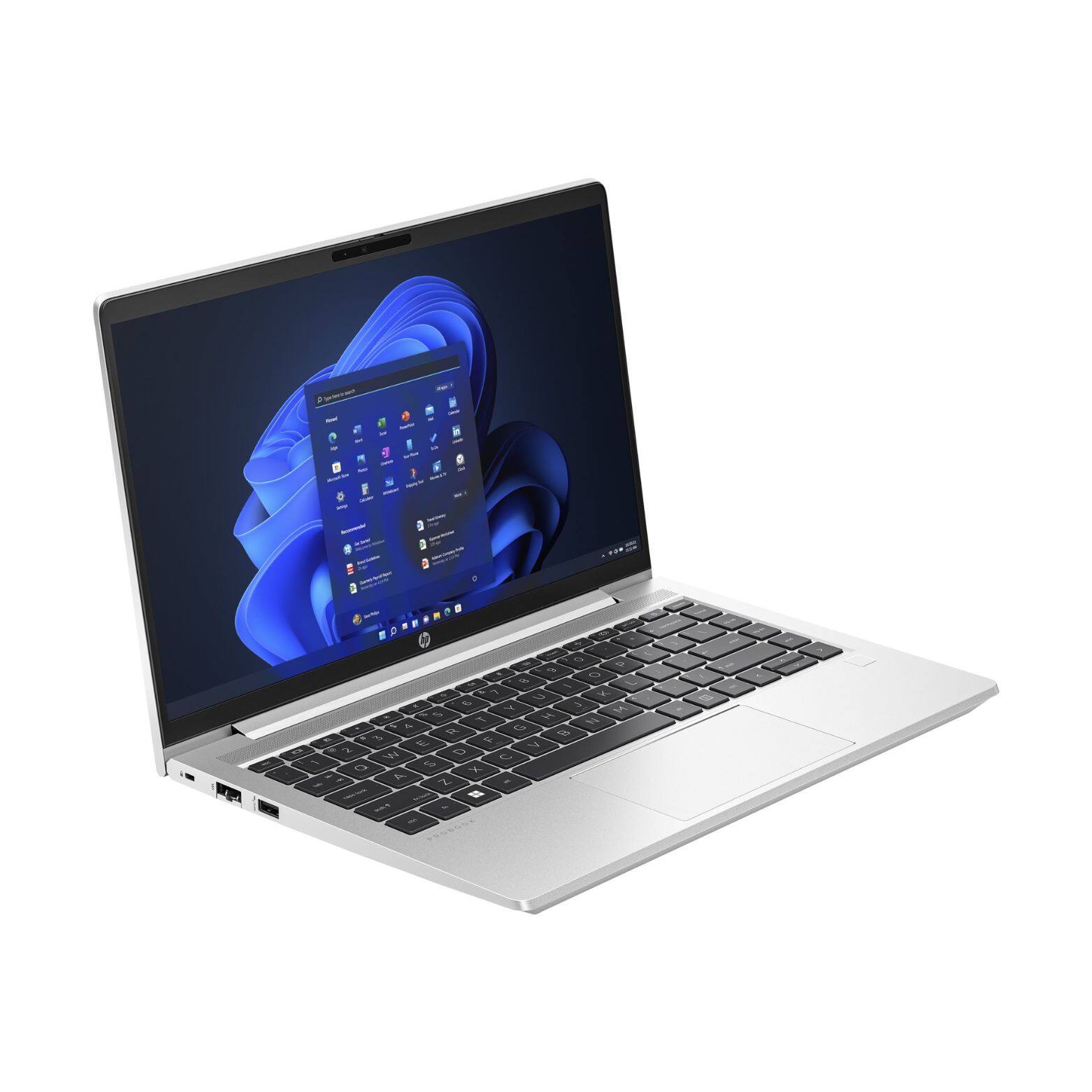 Alt View 1. HP - ProBook 445 G10 14" FHD AMD Ryzen 5-7530U 2.0 GHz 8 GB DDR4 256 GB SSD AMD Radeon Graphics Windows 11 Pro Laptop - Silver.