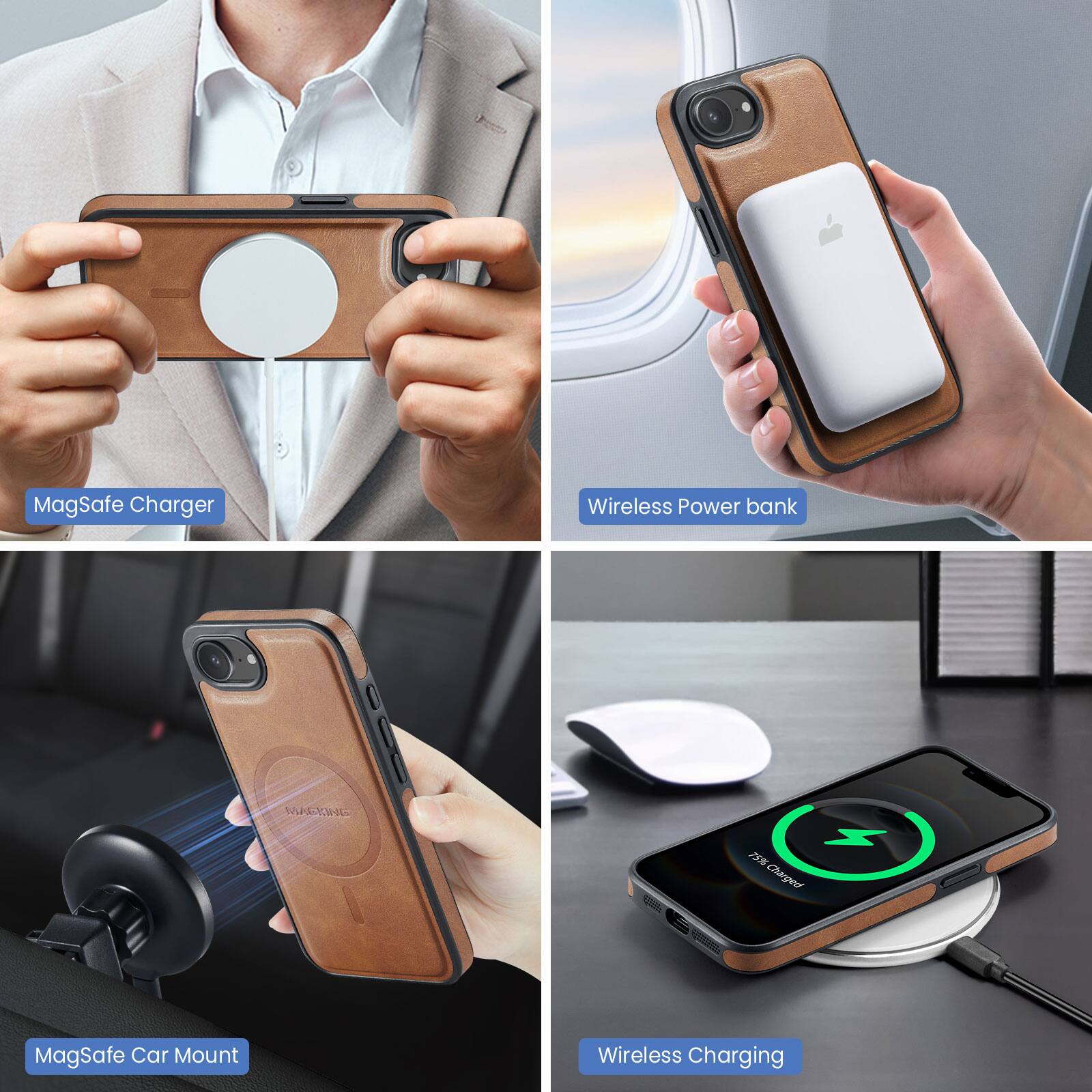 MagSafe Charger  
Wireless Power Bank  
MagSafe Car Mount  
Wireless Charging