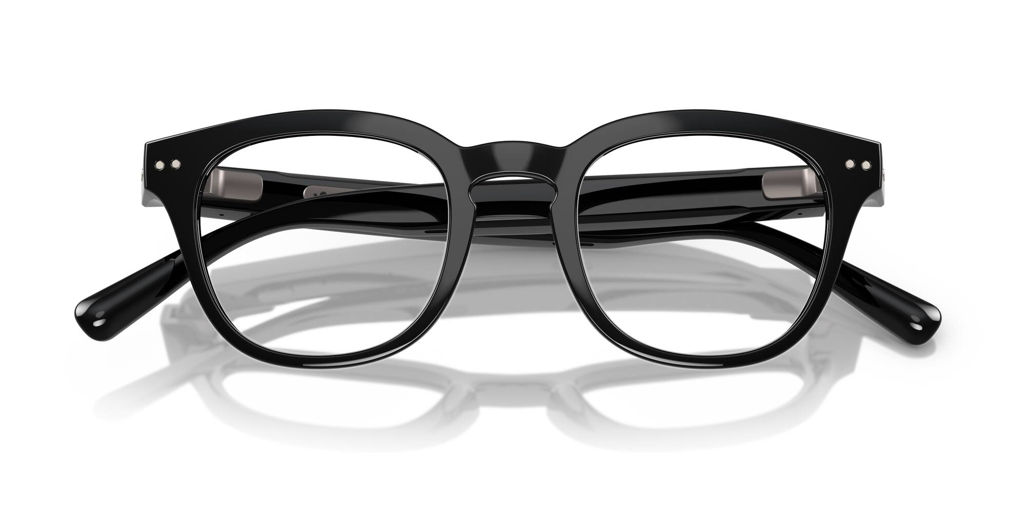 Alt View 1. Nuance - Panthos 48 Audio Glasses - Shiny Black - Transition Lens - SHINY BLACK.