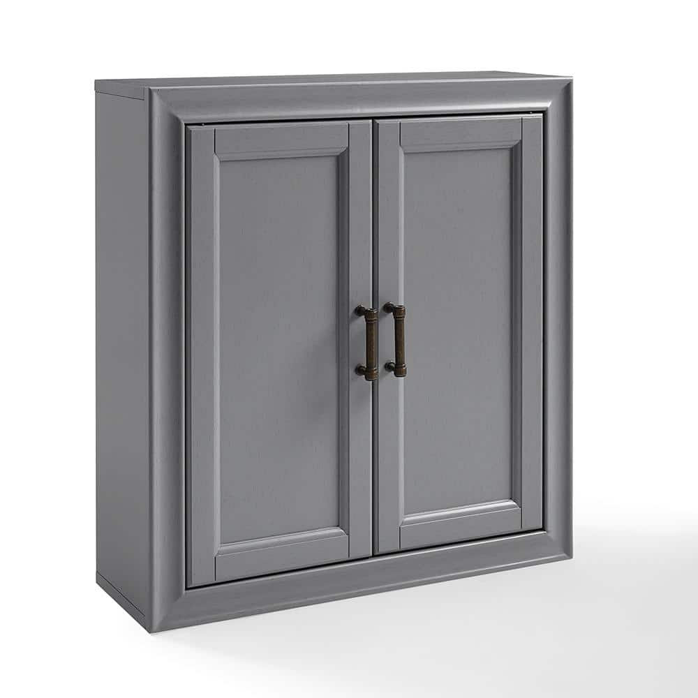 Crosley Furniture - Tara Wall Mounted Storage Cabinet - Gray