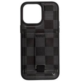 Walli Cases - Phone Case with Wallet and Finger Strap for iPhone 13 Pro Max - Midnight Check