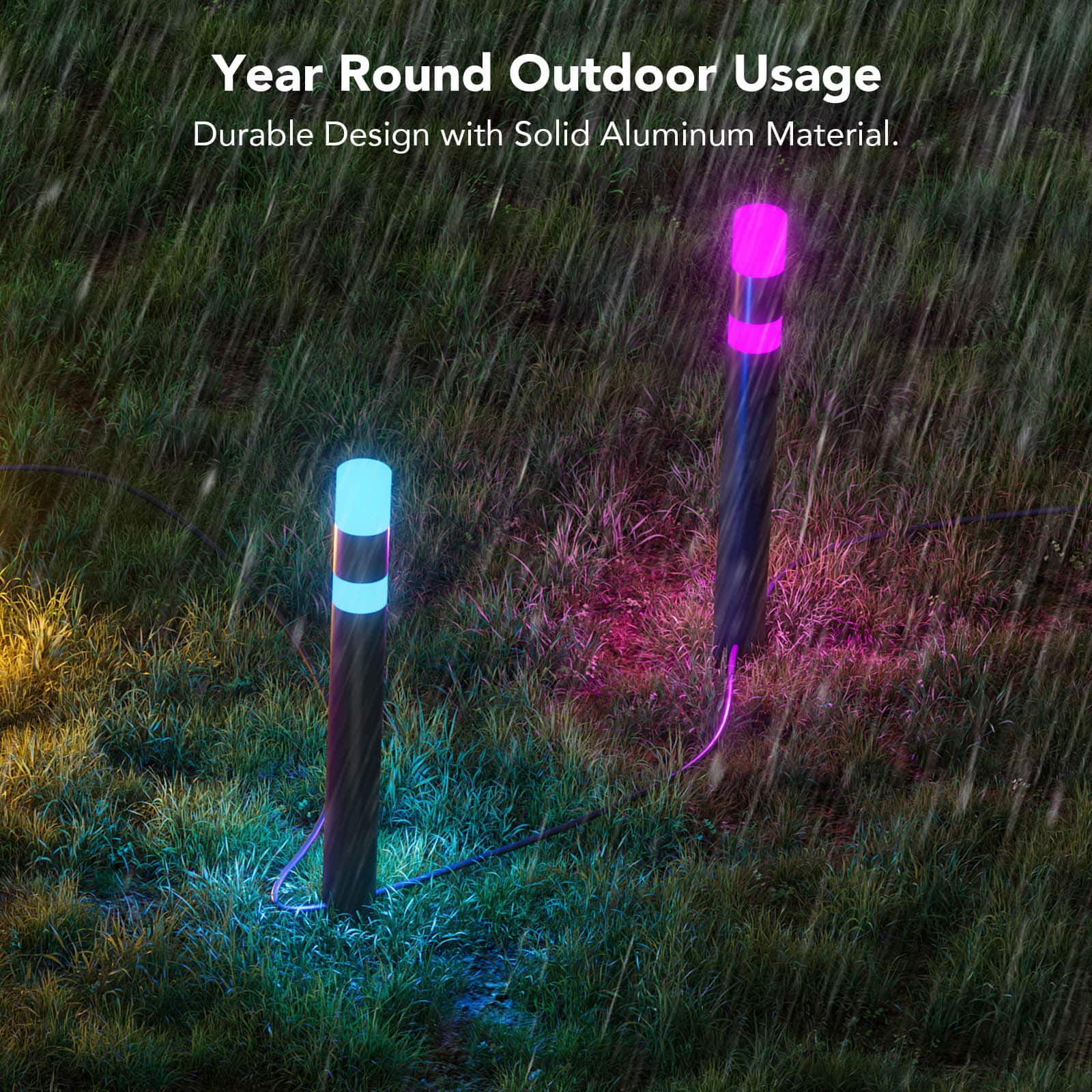 Year Round Outdoor Usage Durable Design with Solid Aluminum Material.