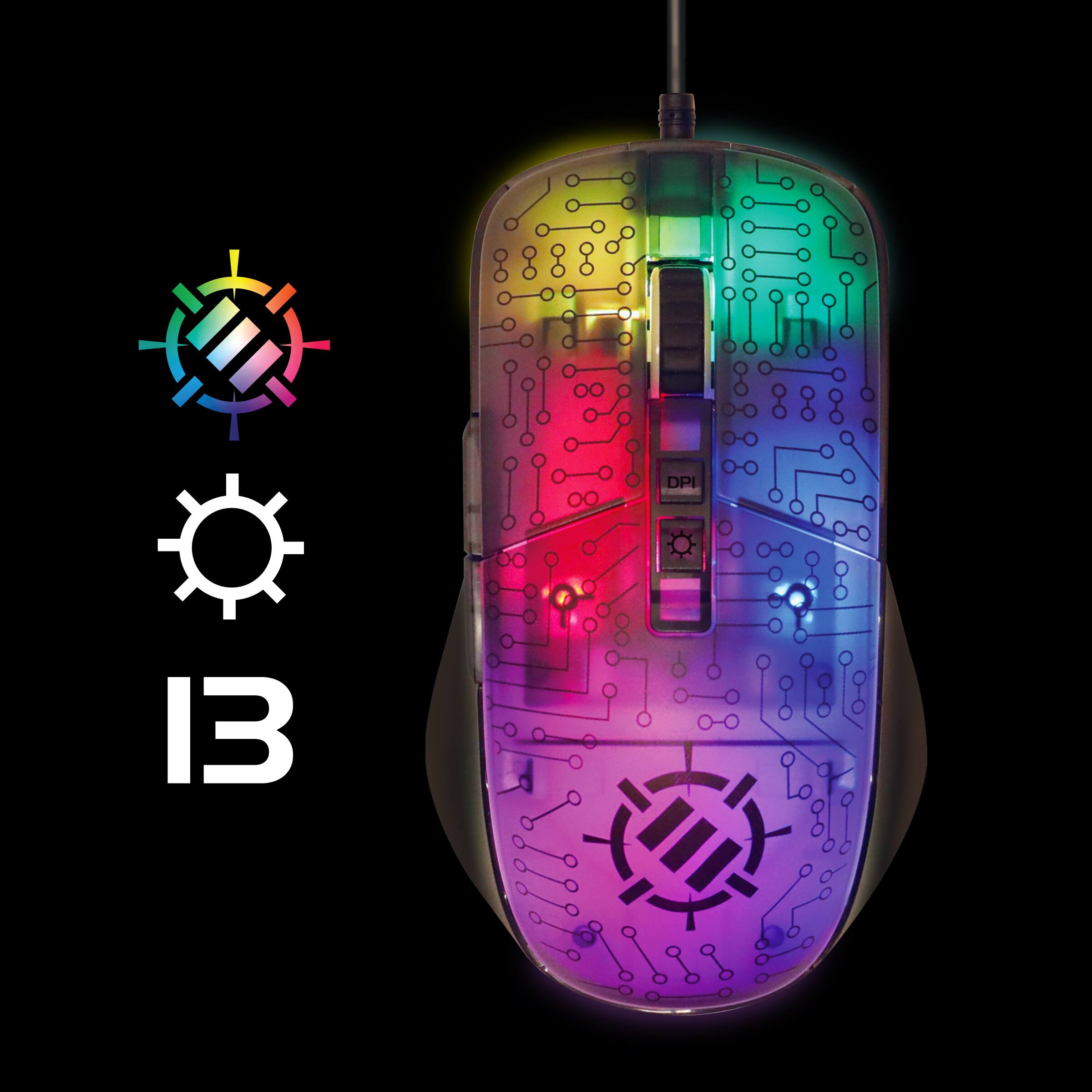 Alt View 3. ENHANCE - ENHANCE Voltaic 2 Gaming Mouse - Computer Mouse with 7 Programmable Buttons - Black.
