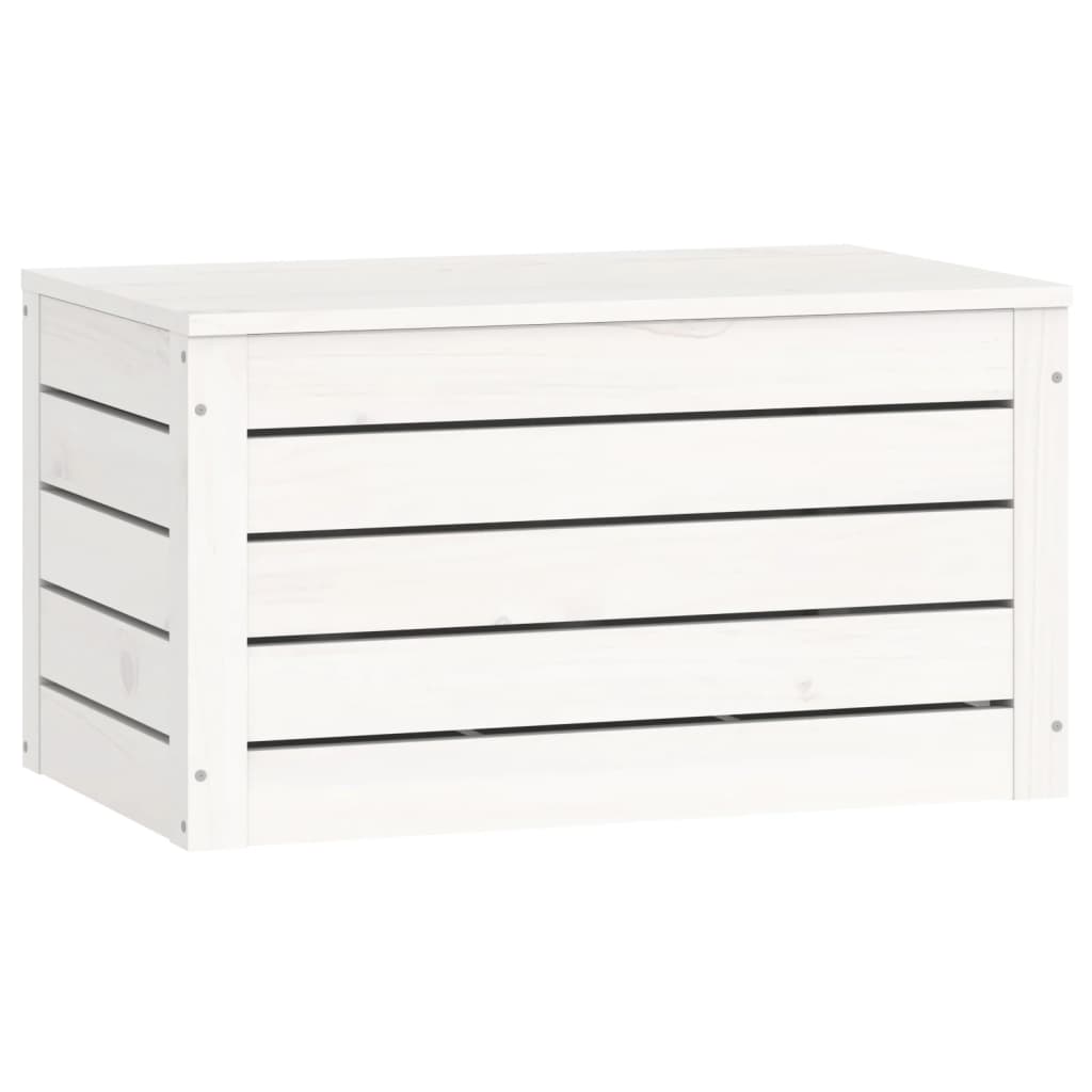 Alt View 4. Boyel Living - 23.4 in.W Rustic White Storage Box Rectangular Solid Pine Wood Medium Storage Box - White.