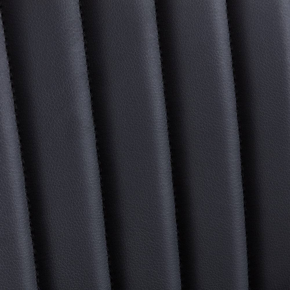 Alt View 7. Loheer - Loheer Mid Century Modern Dining Chairs Set of 2 Walnut Bentwood Black Faux Leather - Black.