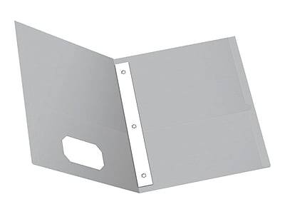 Alt View 1. Oxford - Oxford Twin Fastener Folders, Gray, 25/Box (OXF 57705) - Gray.