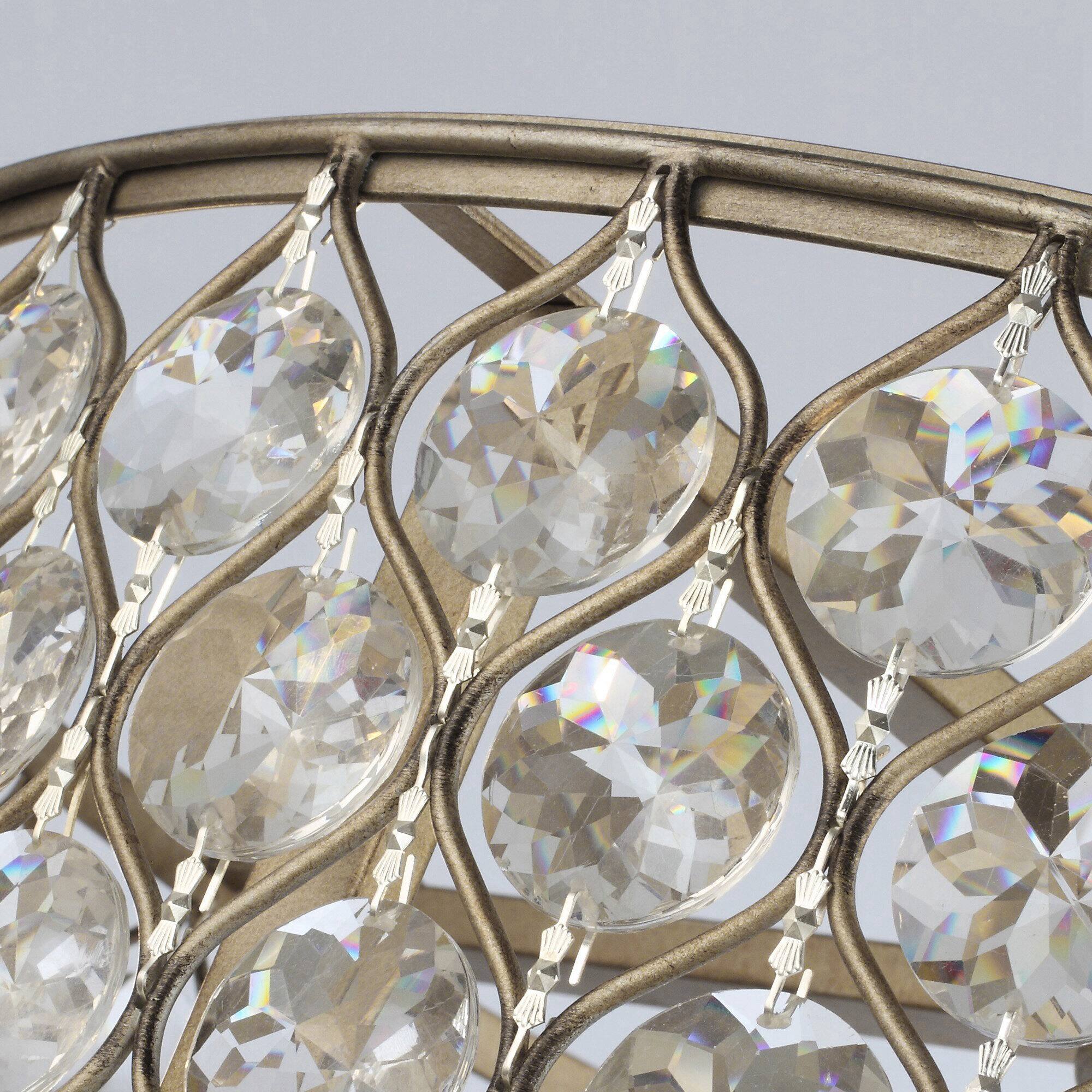 Alt View 7. Parrot Uncle - 25" Modern Crystal Chandelier Ceiling Fan with Remote Control and Light Kits - Gold.