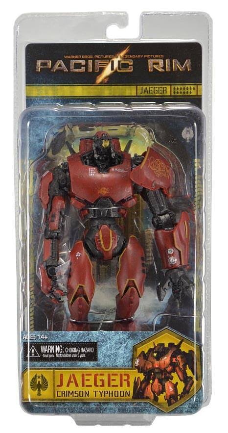 WARNER BROS. PICTURES LEGENDARY PICTURES PACIFIC RIM JAEGER  
AGES 14+  
WARNING: CHOKING HAZARD - Small parts. Not for children under 3 years.  
JAEGER CRIMSON TYPHOON