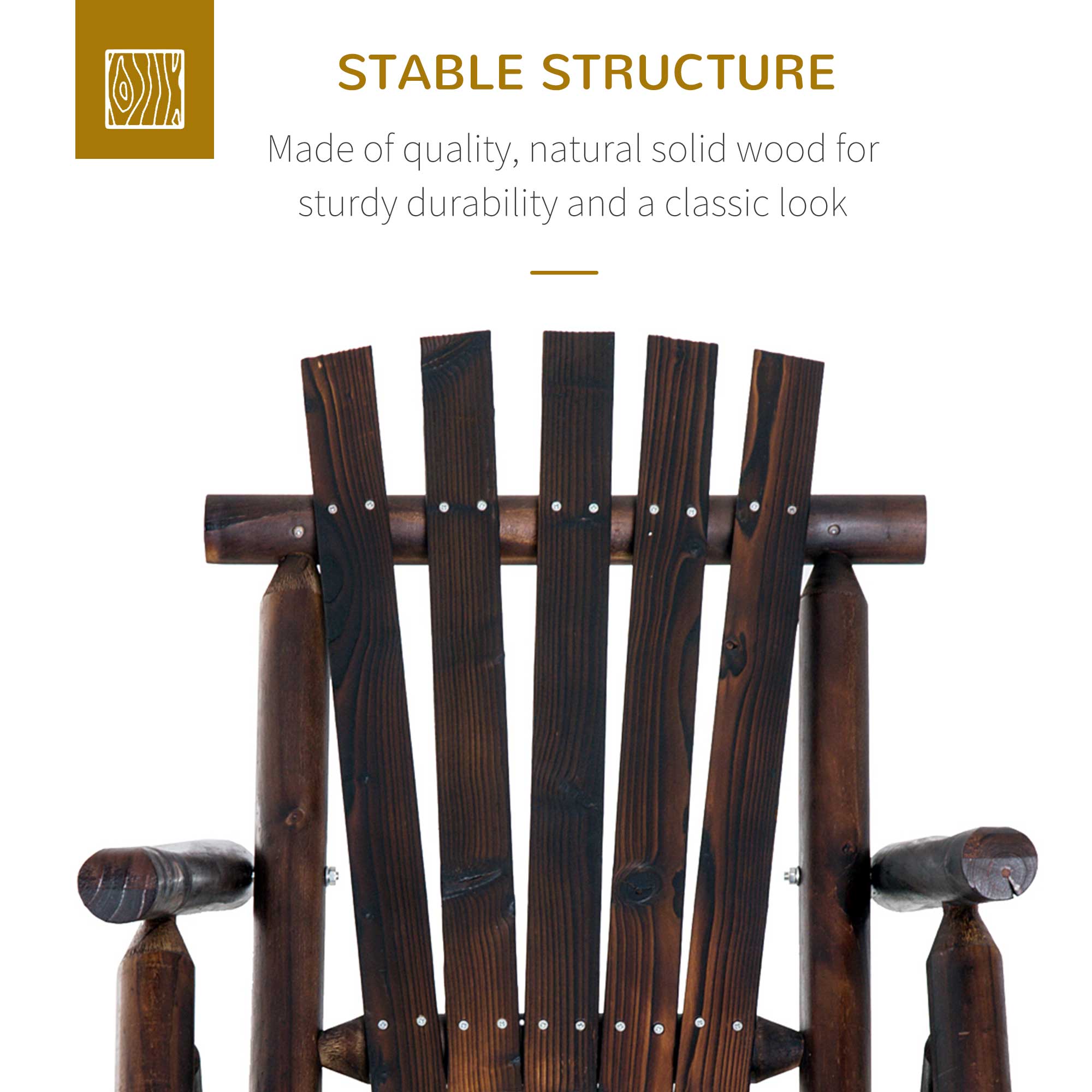 STABLE STRUCTURE
Made of quality, natural solid wood for sturdy durability and a classic look