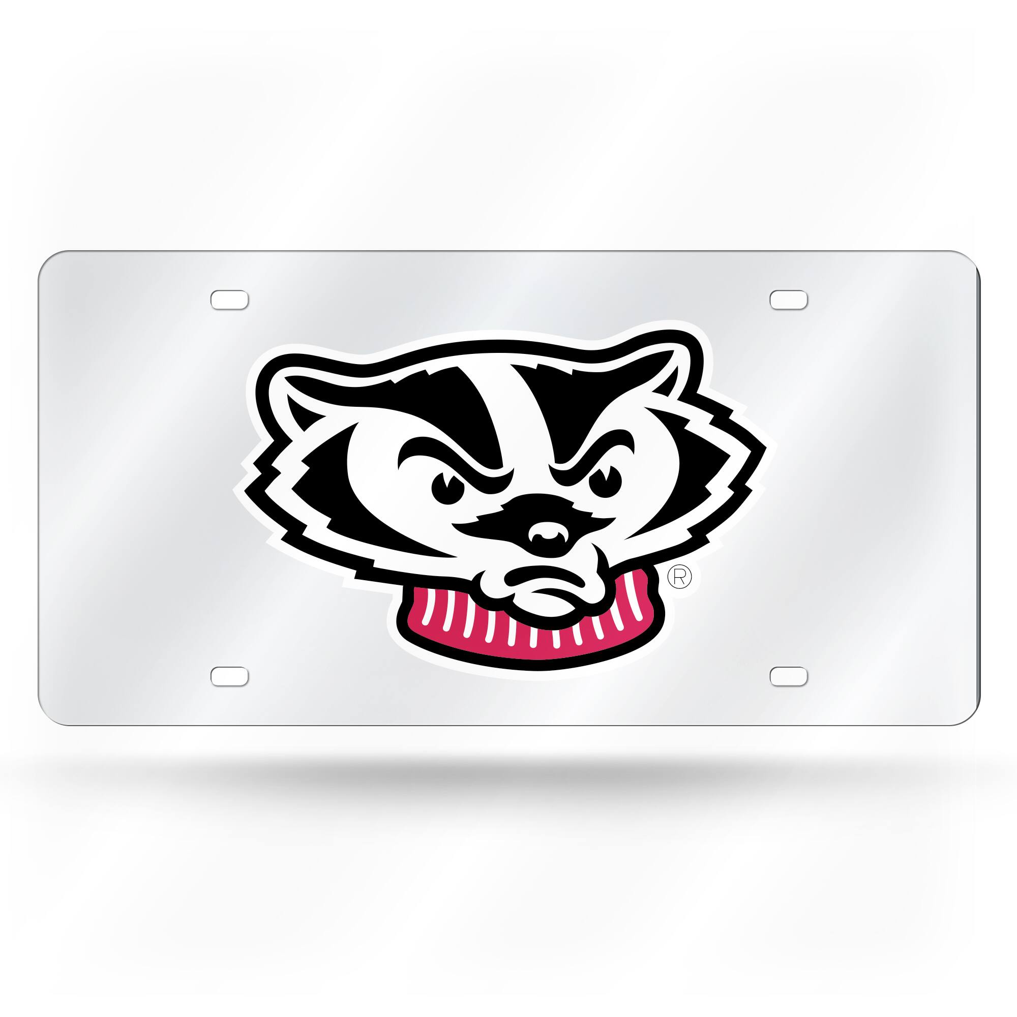 Wisconsin Badgers Acrylic License Plate Laser Tag