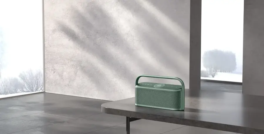 Alt View 11. Soundcore - by Anker Motion X600 Hi-Res Spatial Audio IPX7 Waterproof Portable Bluetooth Speaker with Aux-In and Rugged Metal Design - Green.