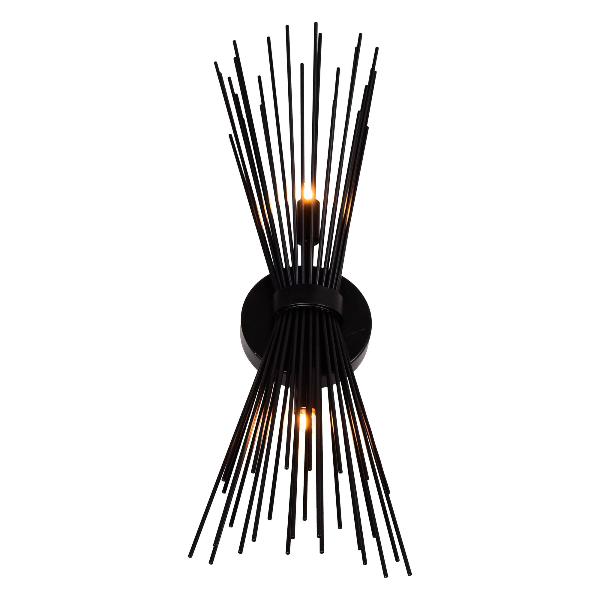 Left. CWI Lighting - Savannah 2 Light Wall Sconce With Black Finish - Black.