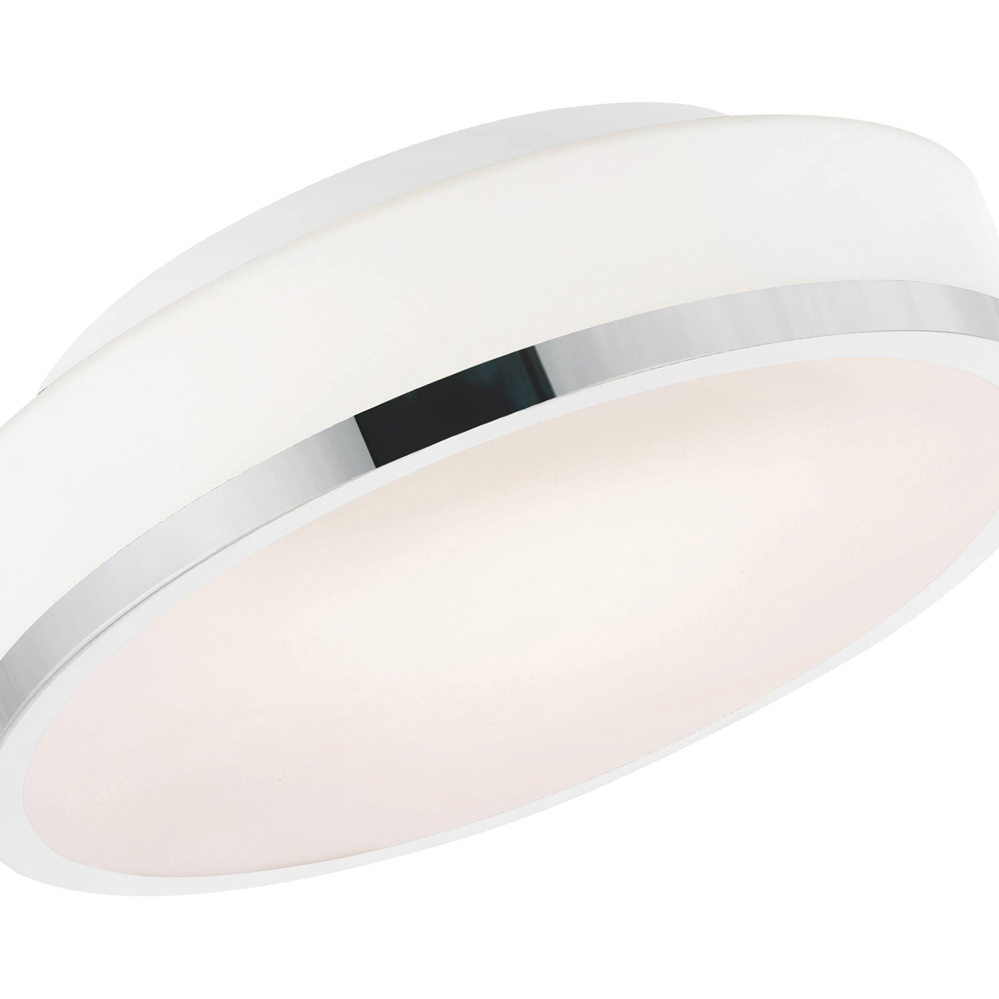Angle. CWI Lighting - Frosted 2 Light Drum Shade Flush Mount With Satin Nickel Finish - Satin Nickel.