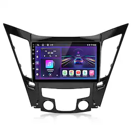 Junsun - For Hyundai Sonata 2011-2015 9" 8 Core 6+128GB Android 15 carplay Car Stereo Radio GPS Navi WIFI SWC RDS Bluetooth FM - Black