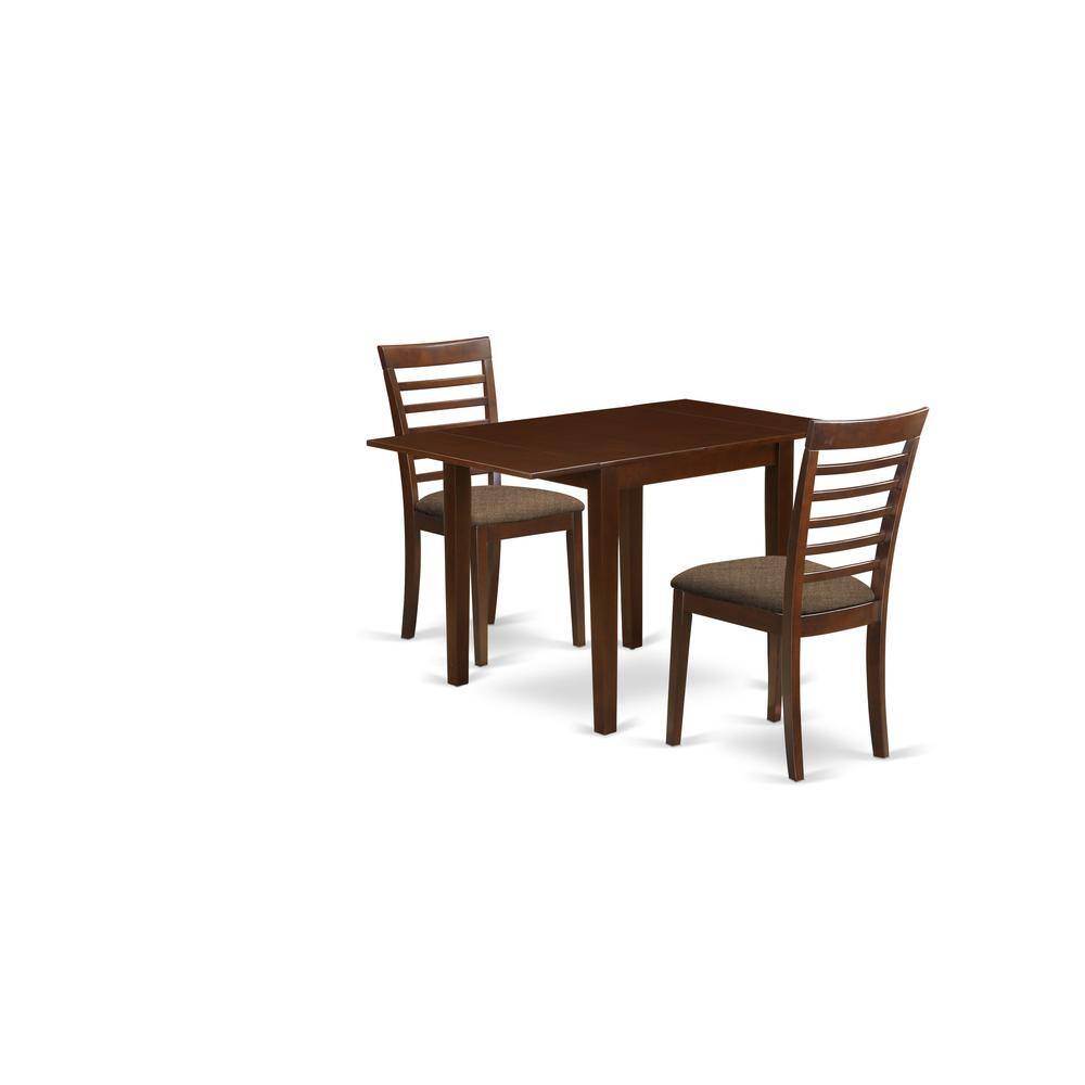 Left. East West Furniture - Dining Room Set Mahogany - Brown.