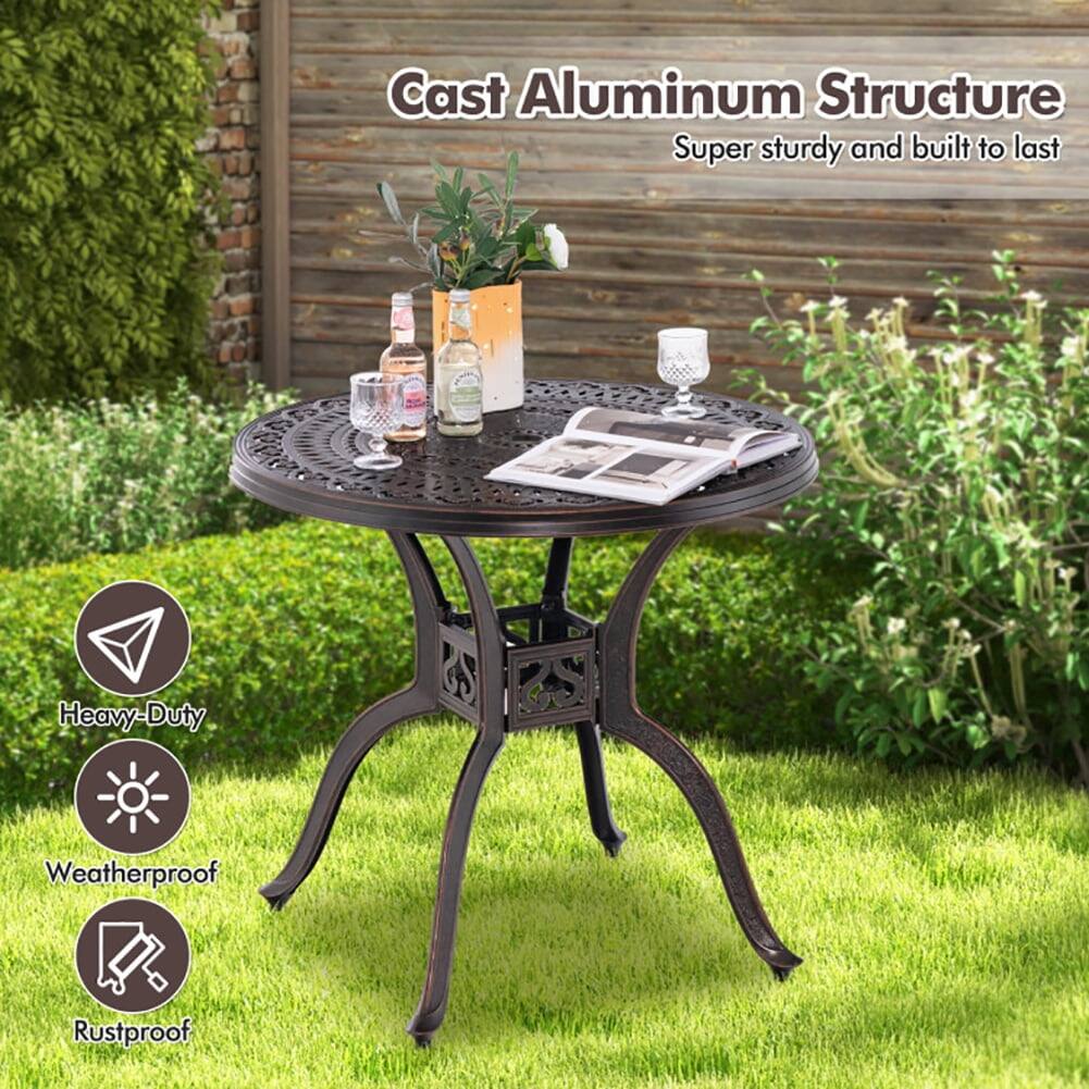 Cast Aluminum Structure  
Super sturdy and built to last  

Heavy-Duty  
Weatherproof  
Rustproof