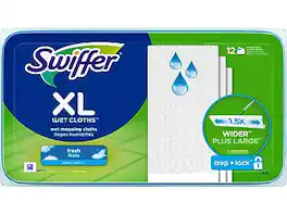 Swiffer - XL Sweeper Wet Cloths, Fresh Scent, 12/Box (74471) - White