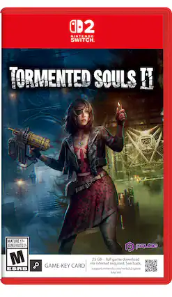 2 NINTENDO SWITCH FORMENTED SOULS II MATURE 17+ JEUNES ADULTES 17+ M ESRB P paube 25 GB GB - Full - game download via internet required. See back. GAME-KEY CARD support.nintendo.com/switch2/game keycard - M (Mature 17+)