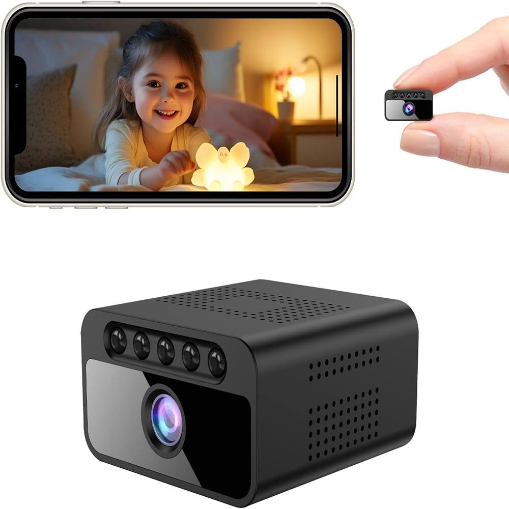 Front. Generic - Spy Camera WiFi Home Security Hidden Cam Wireless Battery Camera Bluetooth Camera Nanny Cam - Black.