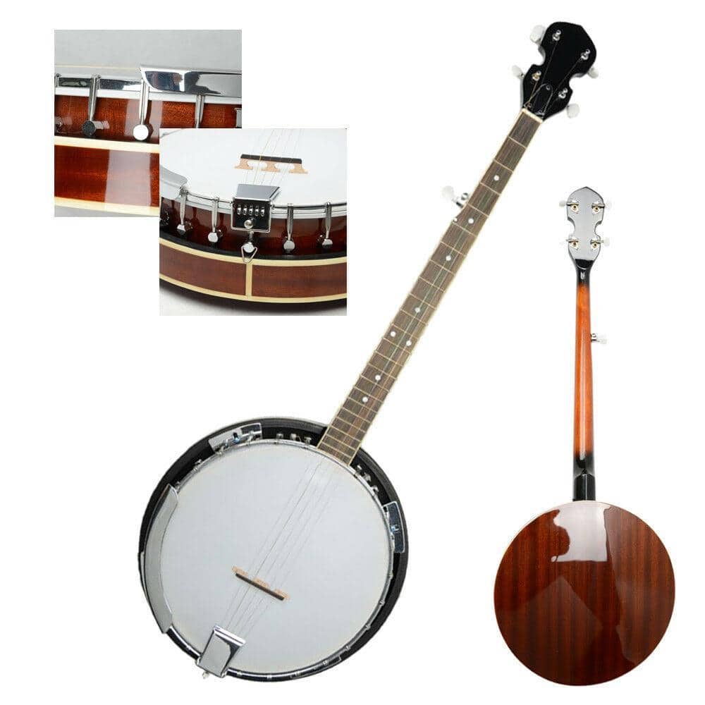 Winado - 5 String Full Size Sapele & Metal Resonator Banjo with 24 Brackets Closed Back price history on PriceWatchPro