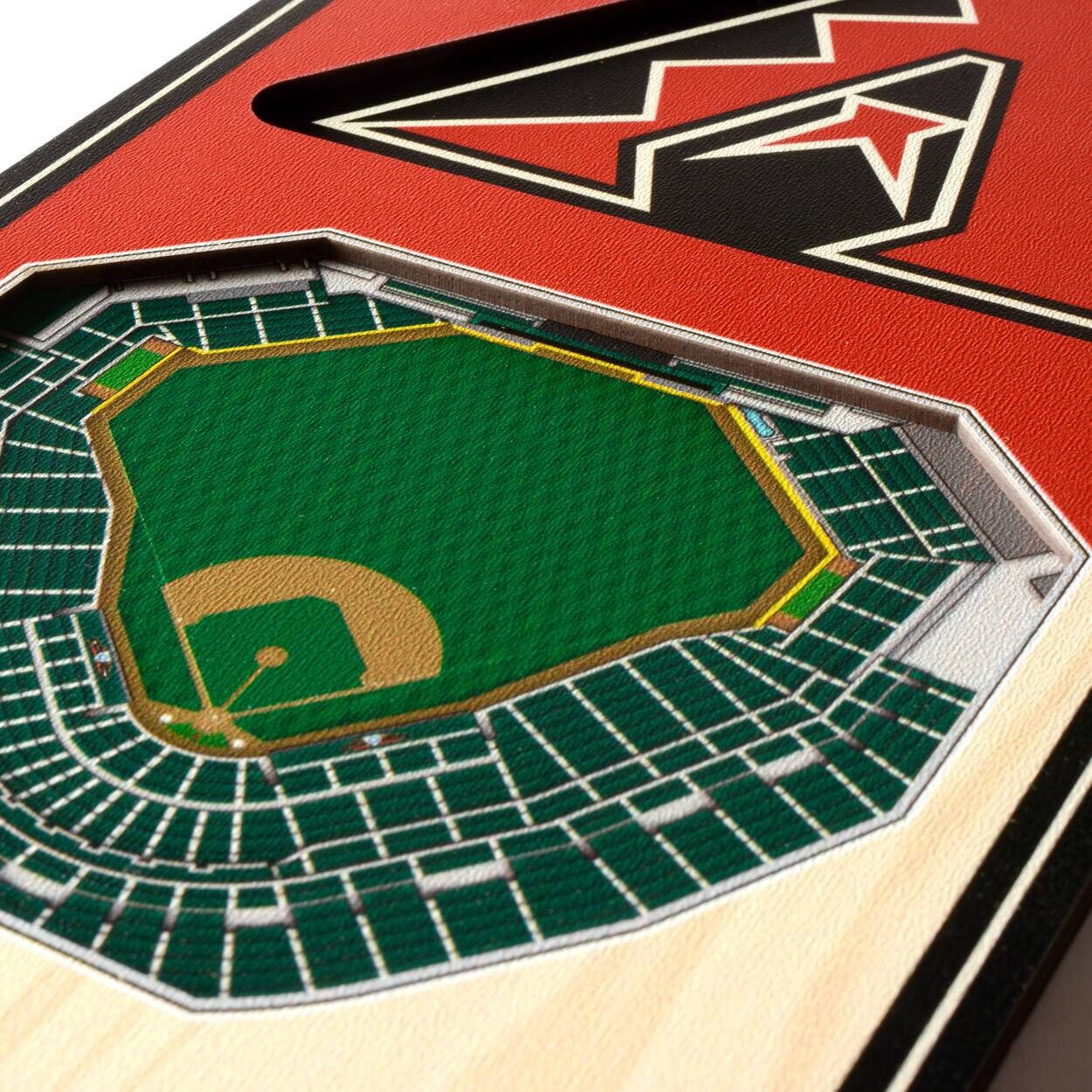 Alt View 1. YouTheFan - Arizona Diamondbacks 6'' x 19'' 3D StadiumView Banner - Multicolor.