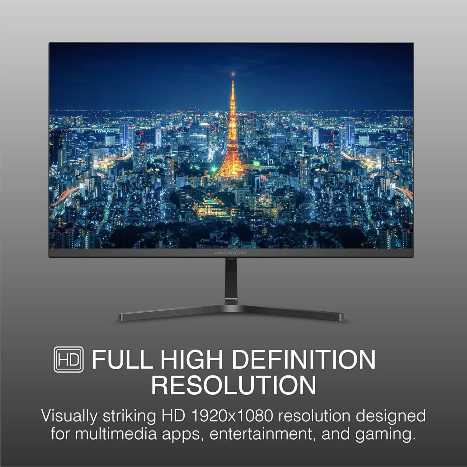 FULL HIGH DEFINITION RESOLUTION

Visually striking HD 1920x1080 resolution designed for multimedia apps, entertainment, and gaming.
