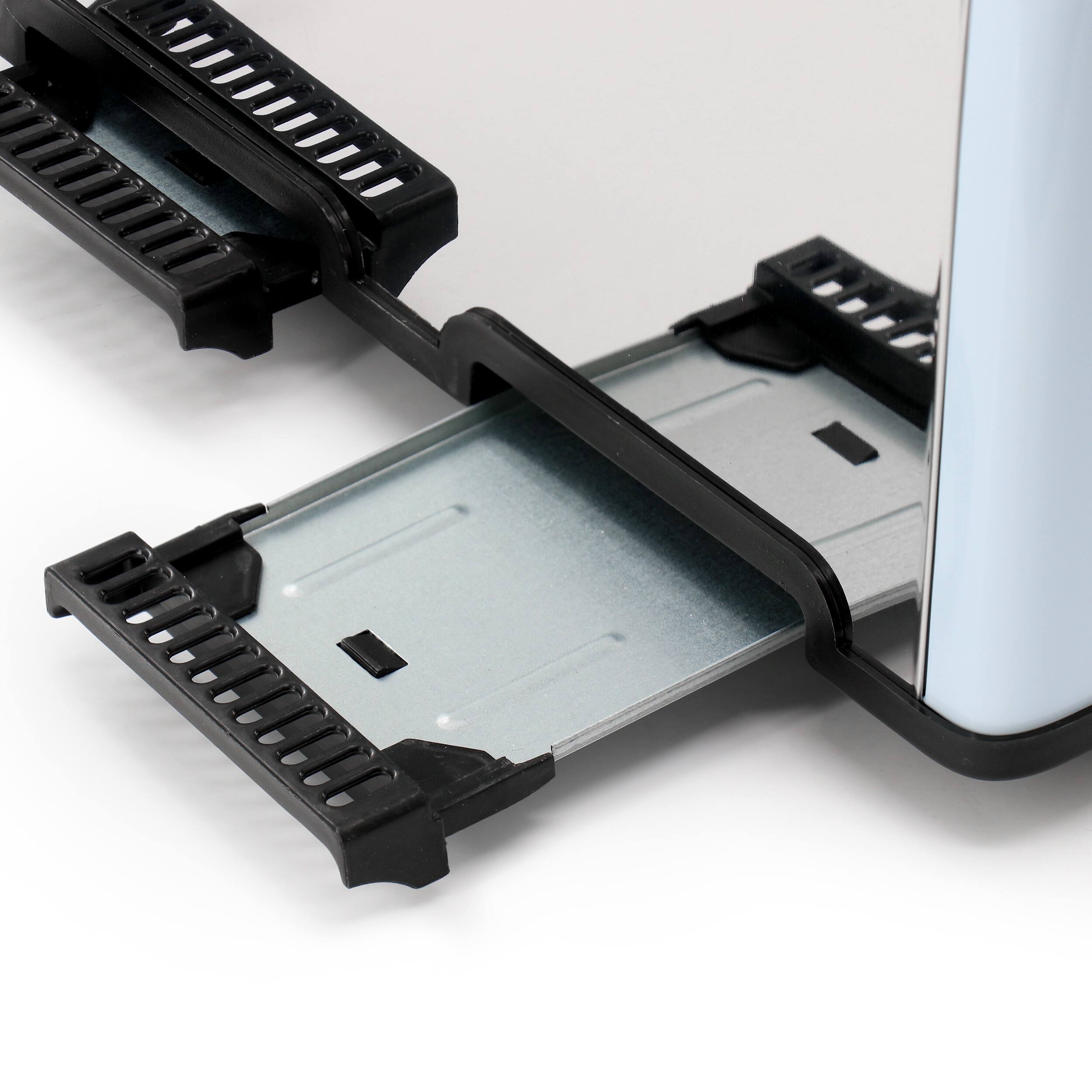 Alt View 3. Redmond - Redmond 4 Slice Extra Wide Slot 1650W Stainless Steel Toaster in Light Blue - Light Blue.