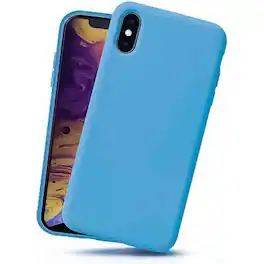 Entronix - iPhone X/XS Case - Premium Soft-Touch Liquid Silicone Protection - Aqua Blue