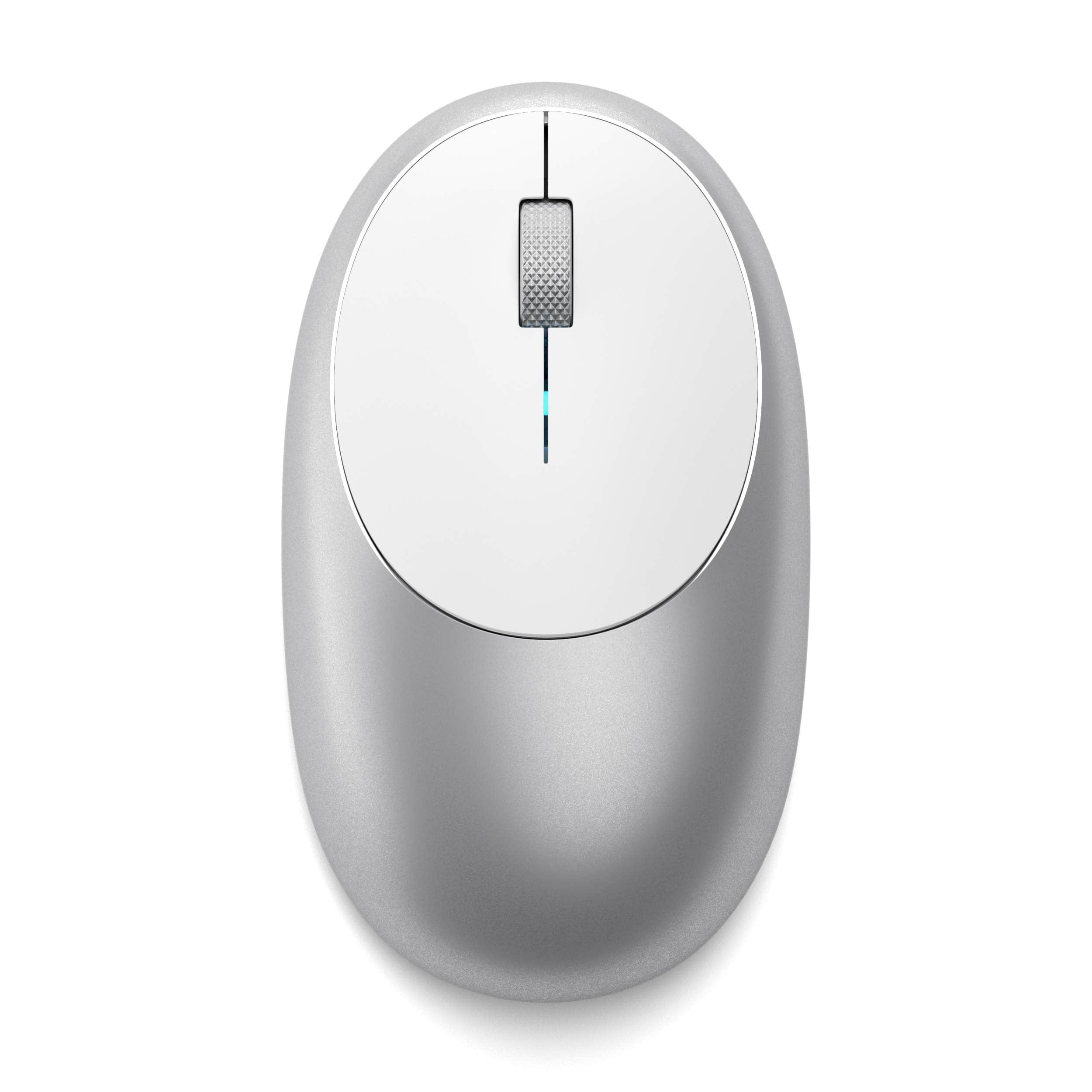 Front. Satechi - M1 Wireless Mouse with Rechargeable Type C Port, Bluetooth Mouse for MacBook, Mac Pro, iMac, Mac Mini, iPad, and Windows - Silver.